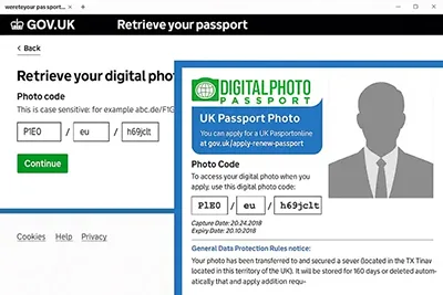 Get UK Passport Photo Code Online