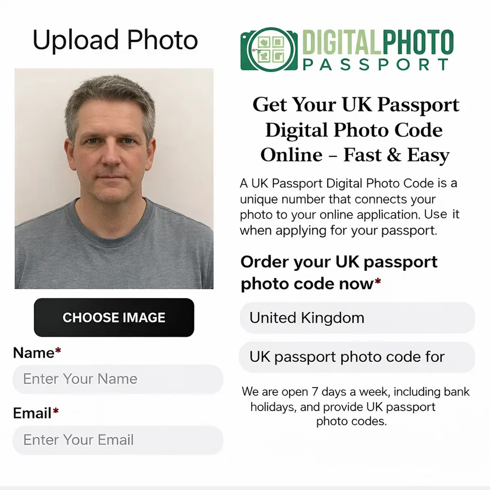 British passport photo code online USA