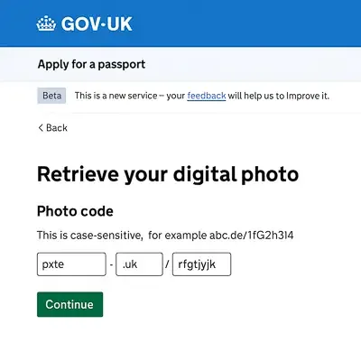 HM Passport Office photo code USA service