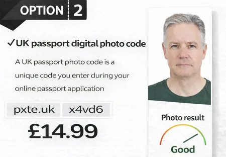 UK digital passport photo code from USA